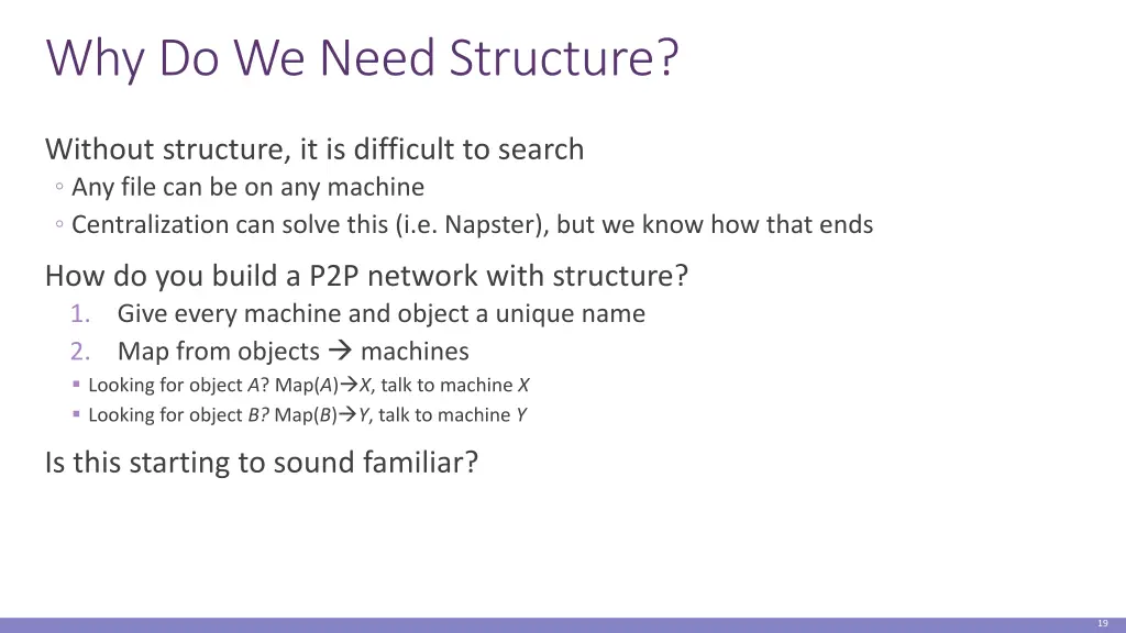 why do we need structure