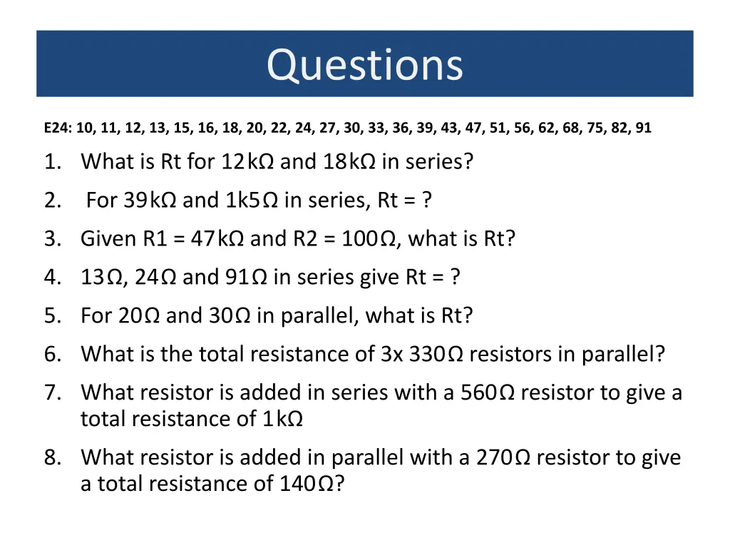 questions