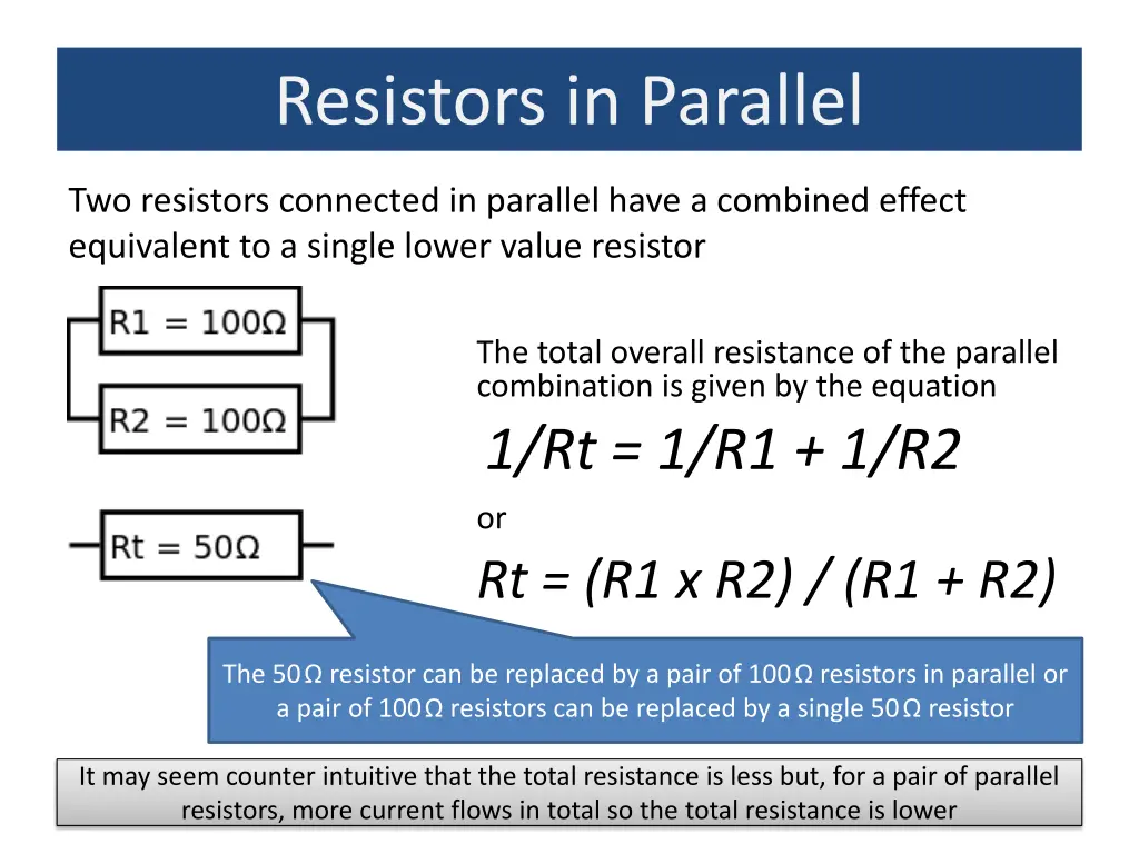 resistors in parallel