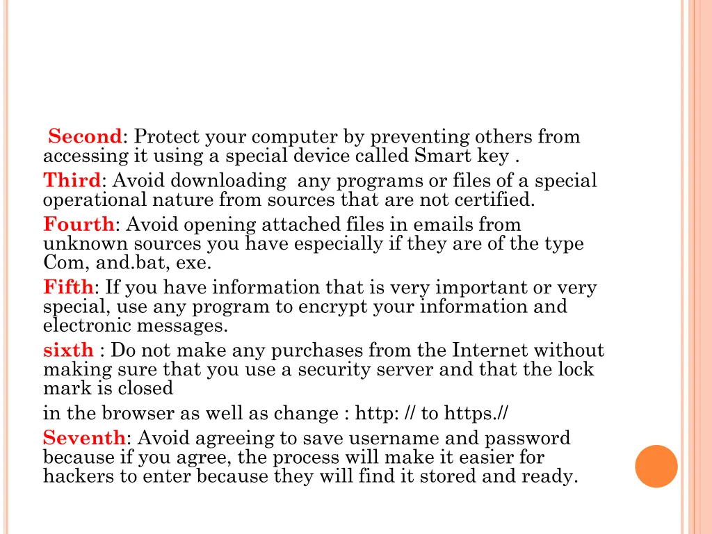 second protect your computer by preventing others