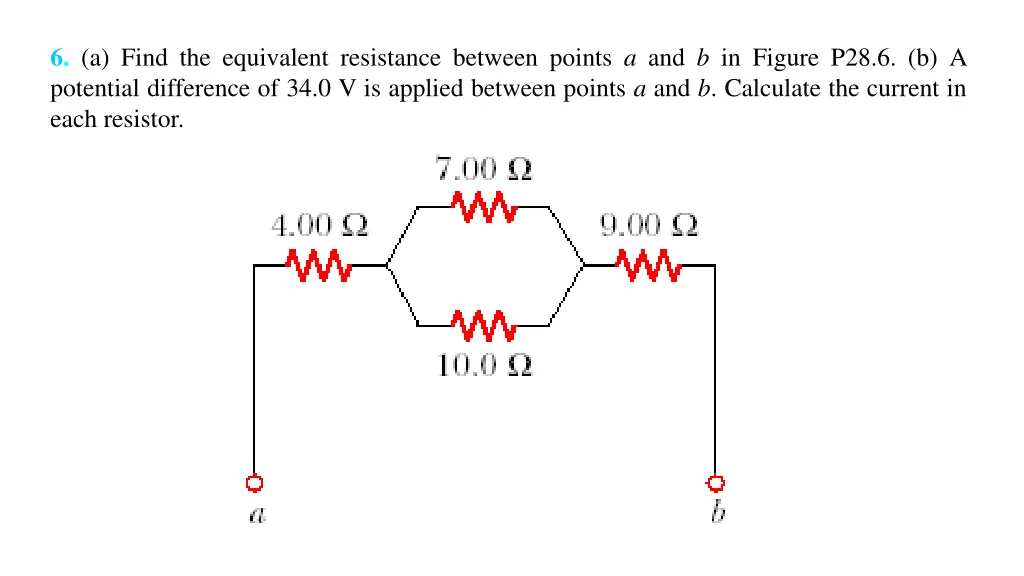 6 a find the equivalent resistance between points