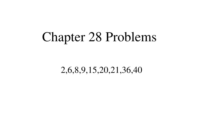 chapter 28 problems