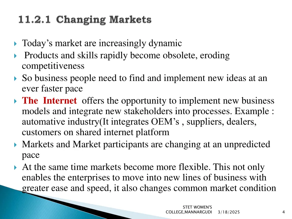 today s market are increasingly dynamic products