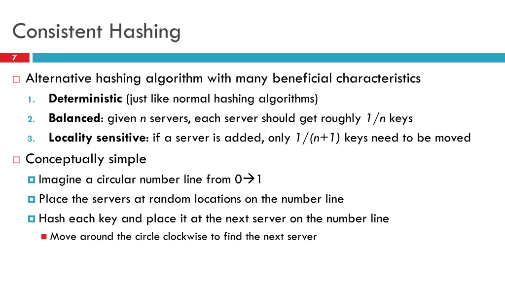 consistent hashing