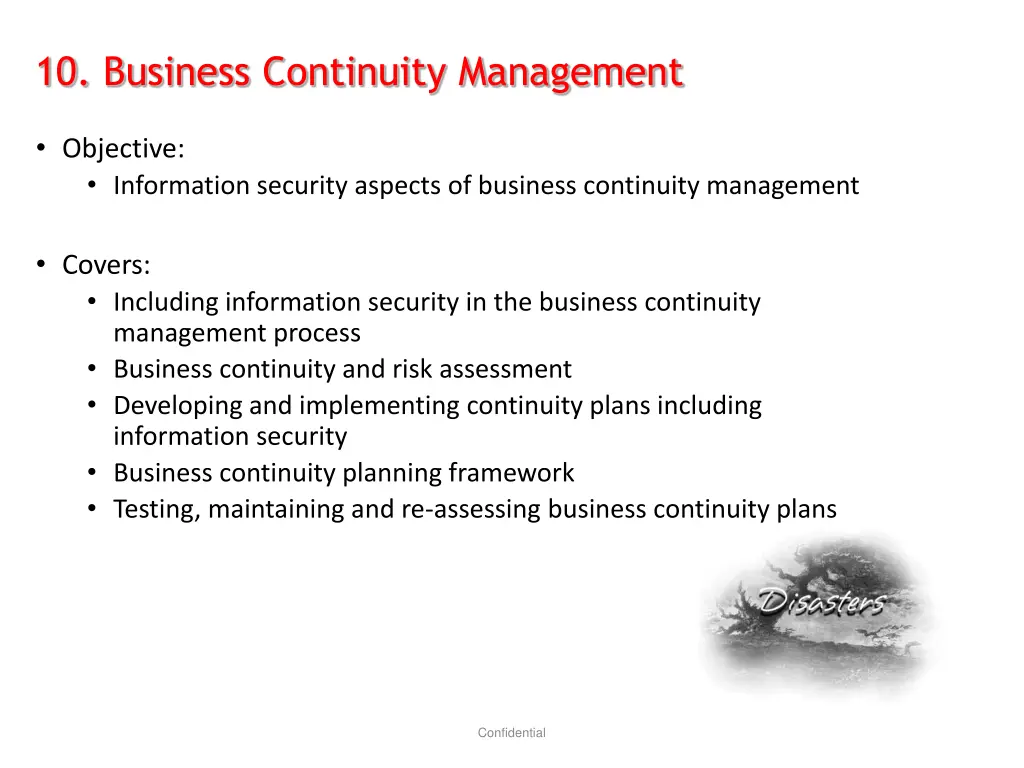 10 business continuity management