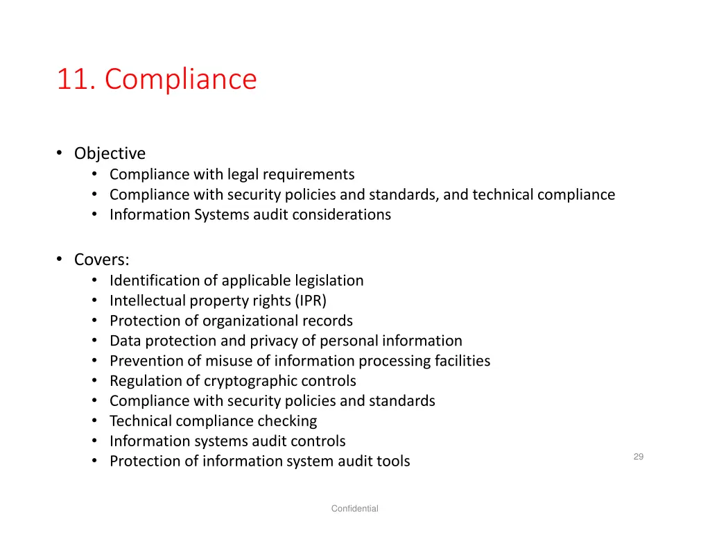 11 compliance