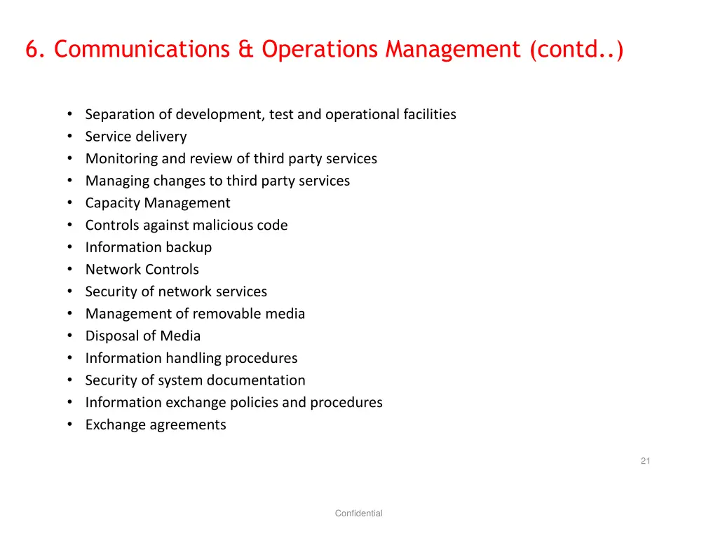 6 communications operations management contd