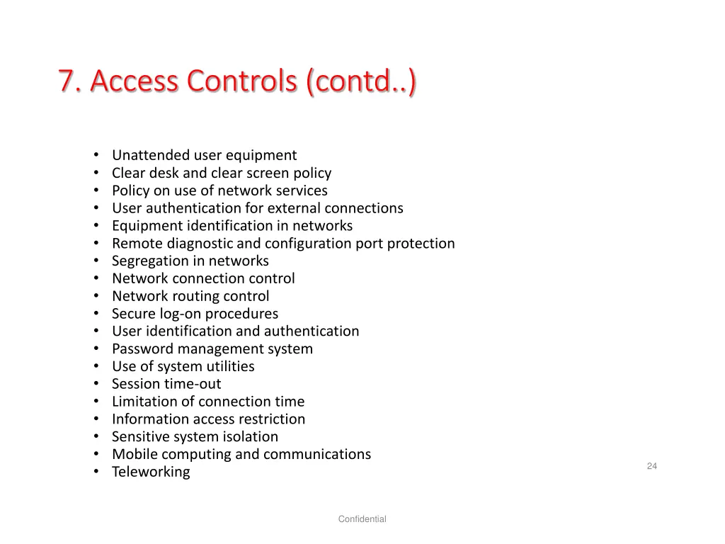 7 access controls contd