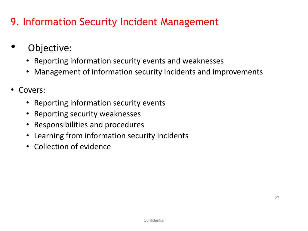 9 information security incident management