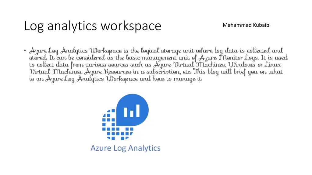 log analytics workspace