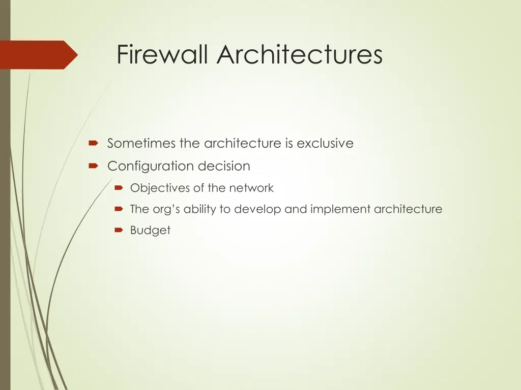 firewall architectures