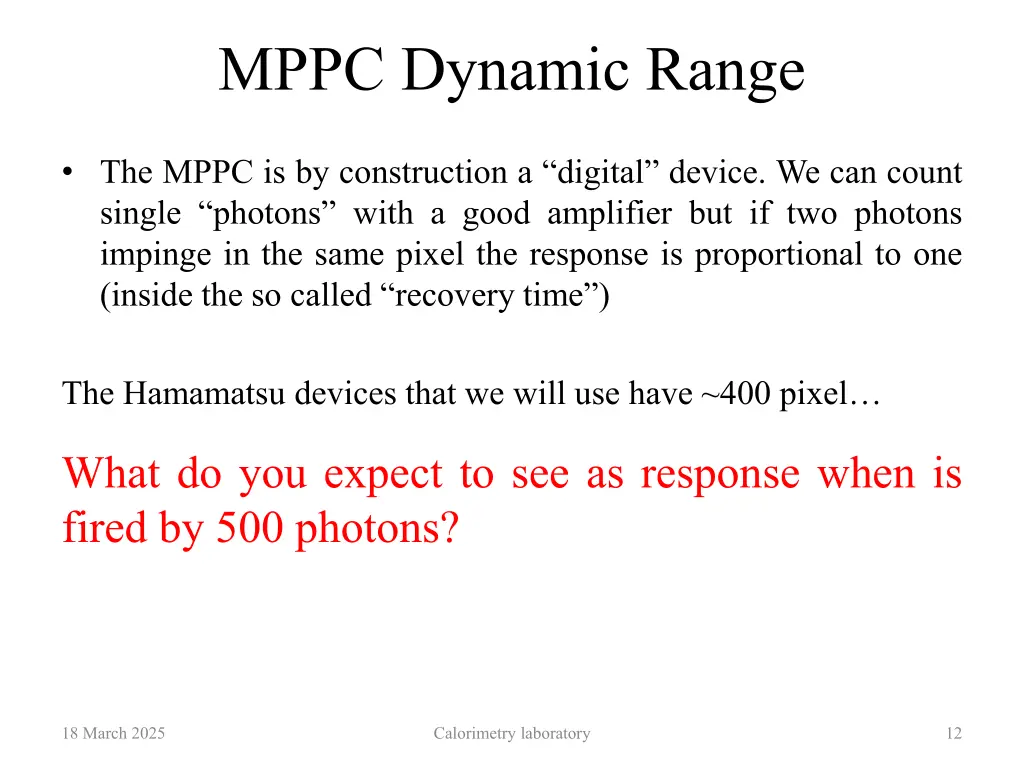 mppc dynamic range