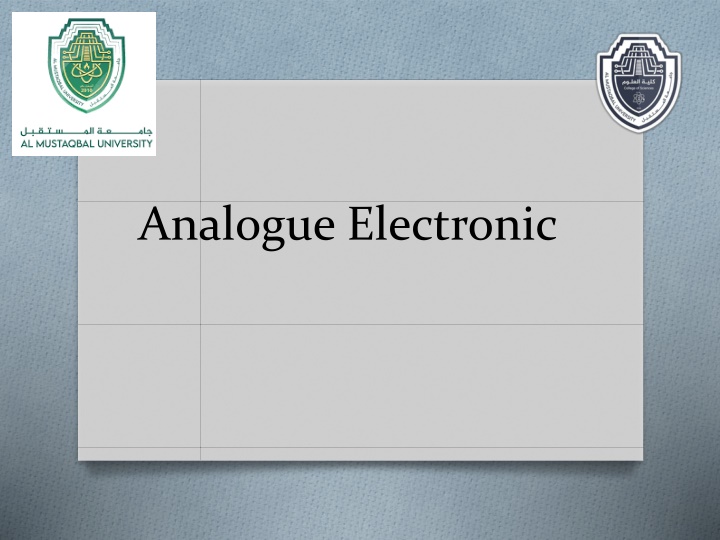 analogue electronic