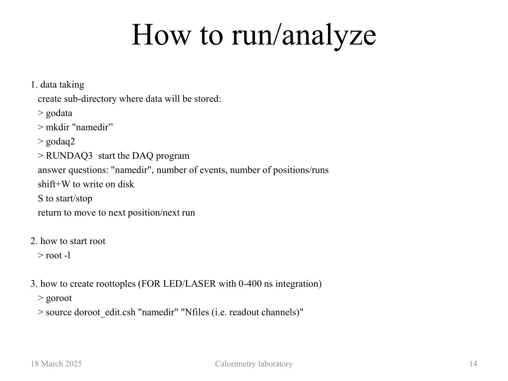 how to run analyze