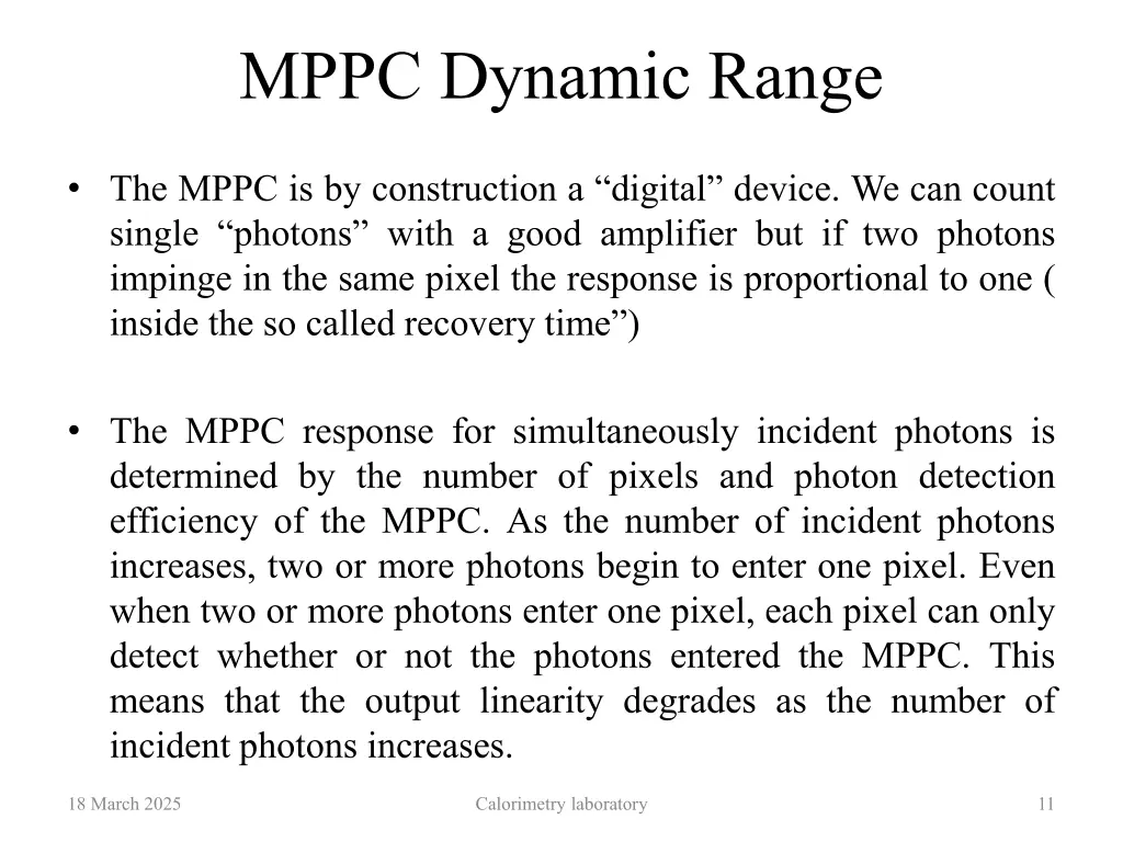 mppc dynamic range