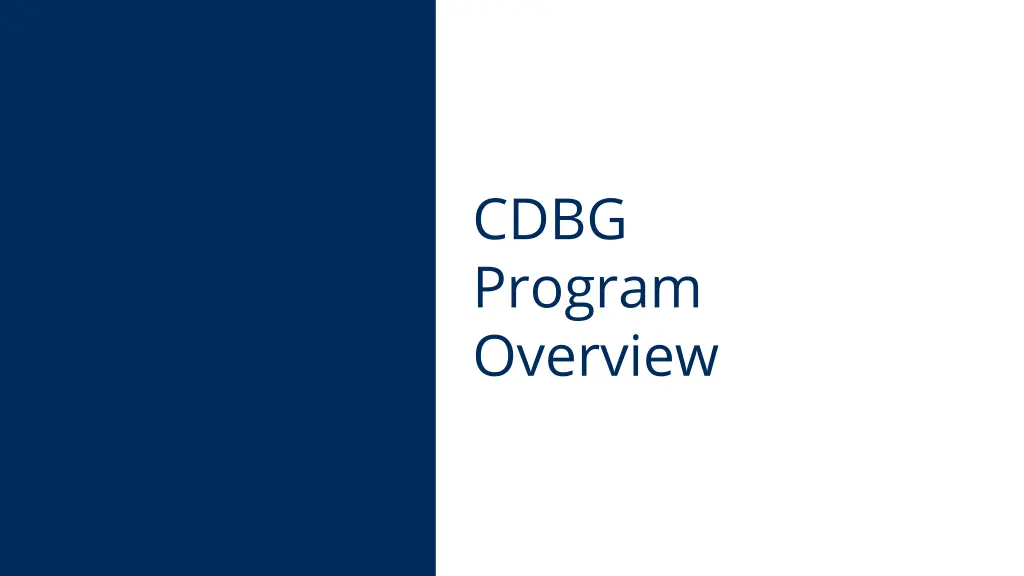 cdbg program overview