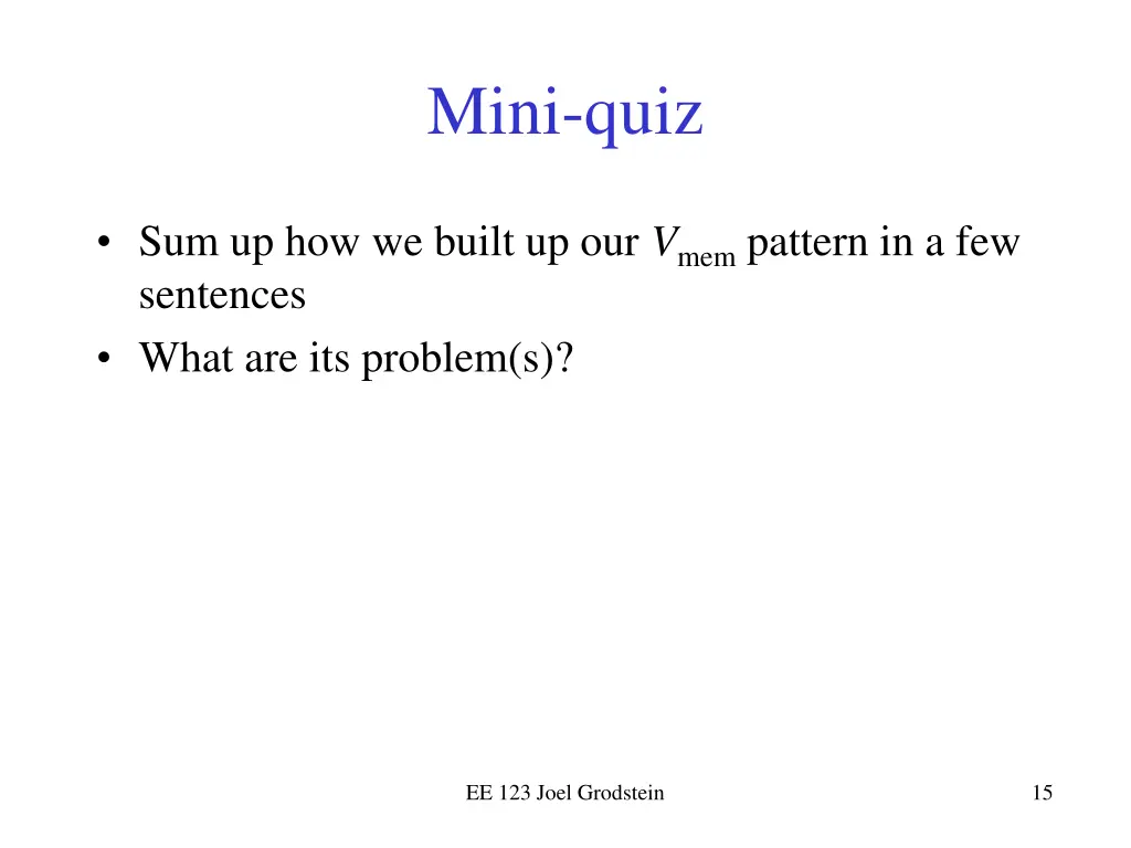 mini quiz