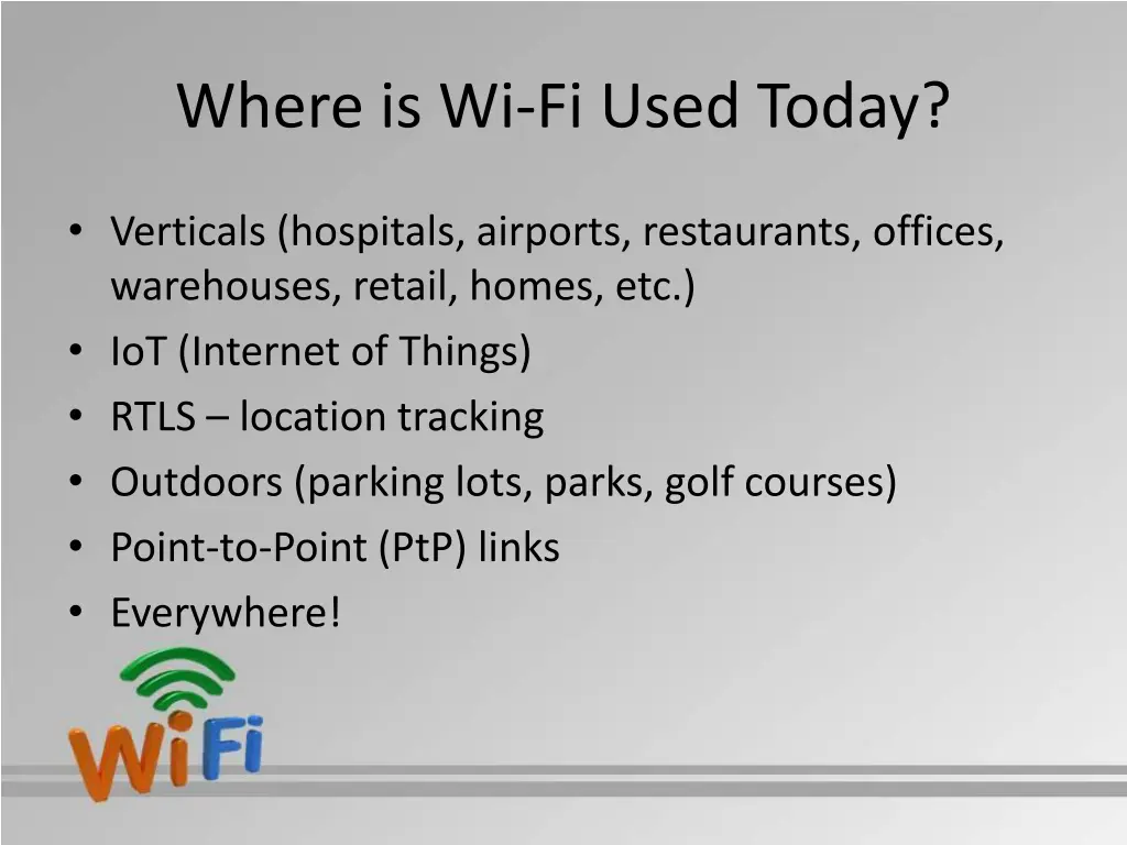 where is wi fi used today