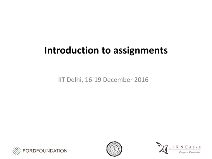 introduction to assignments