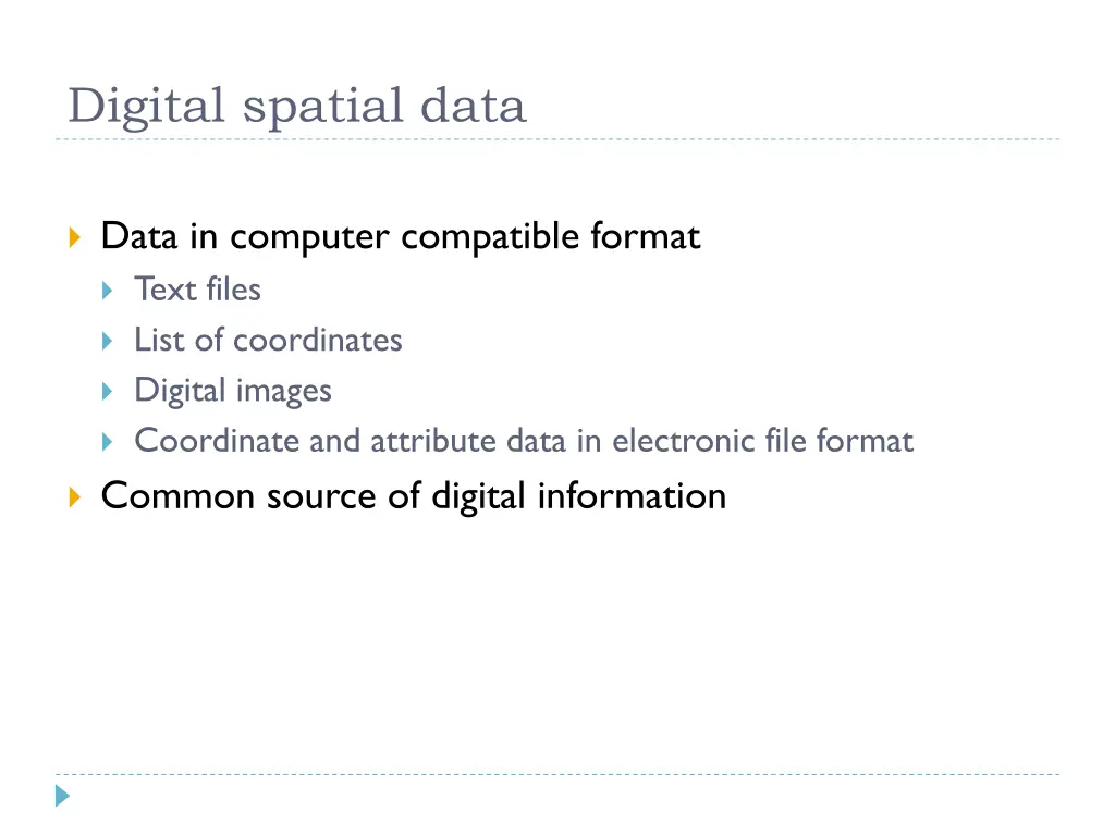 digital spatial data