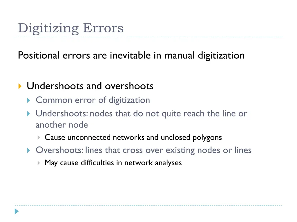 digitizing errors