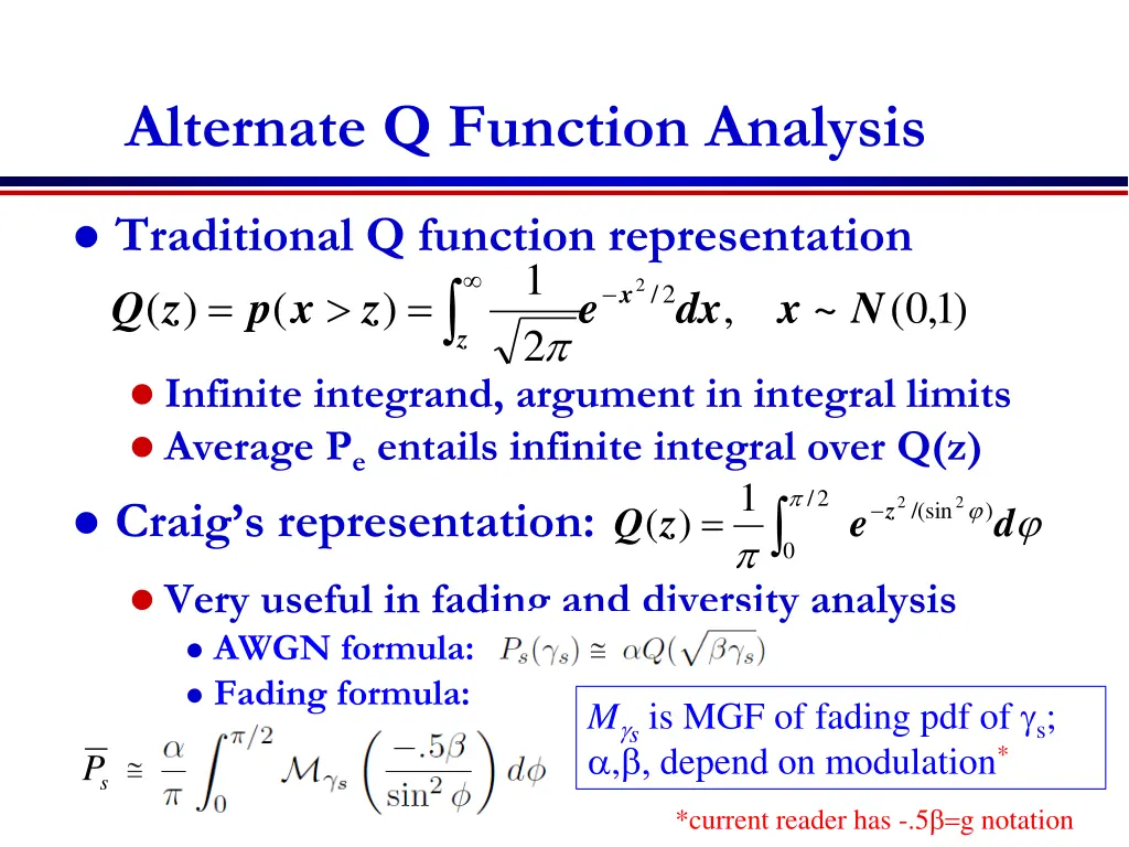 alternate q function analysis