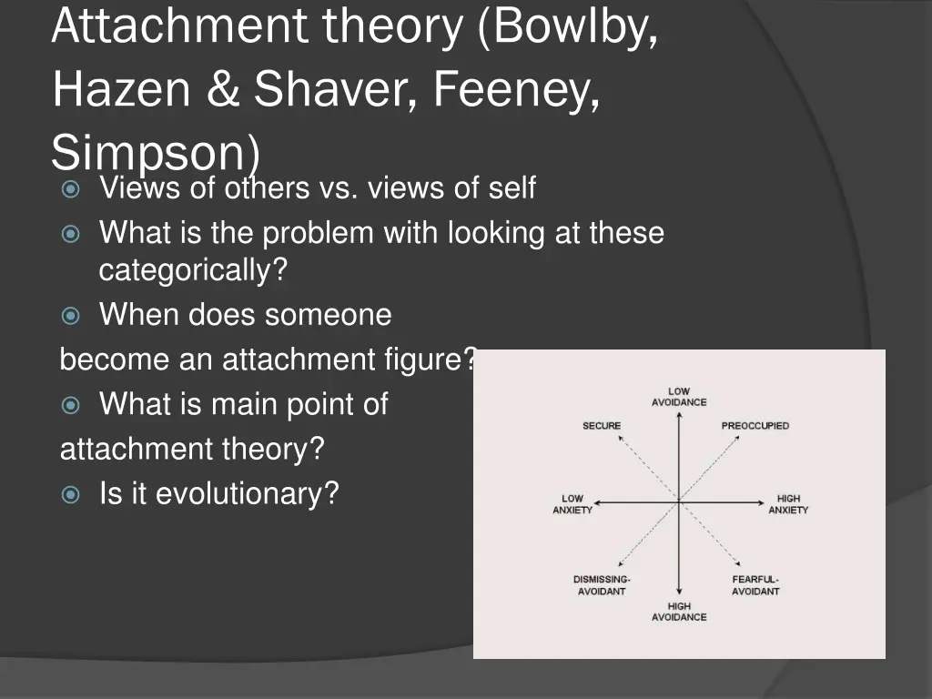 attachment theory bowlby hazen shaver feeney