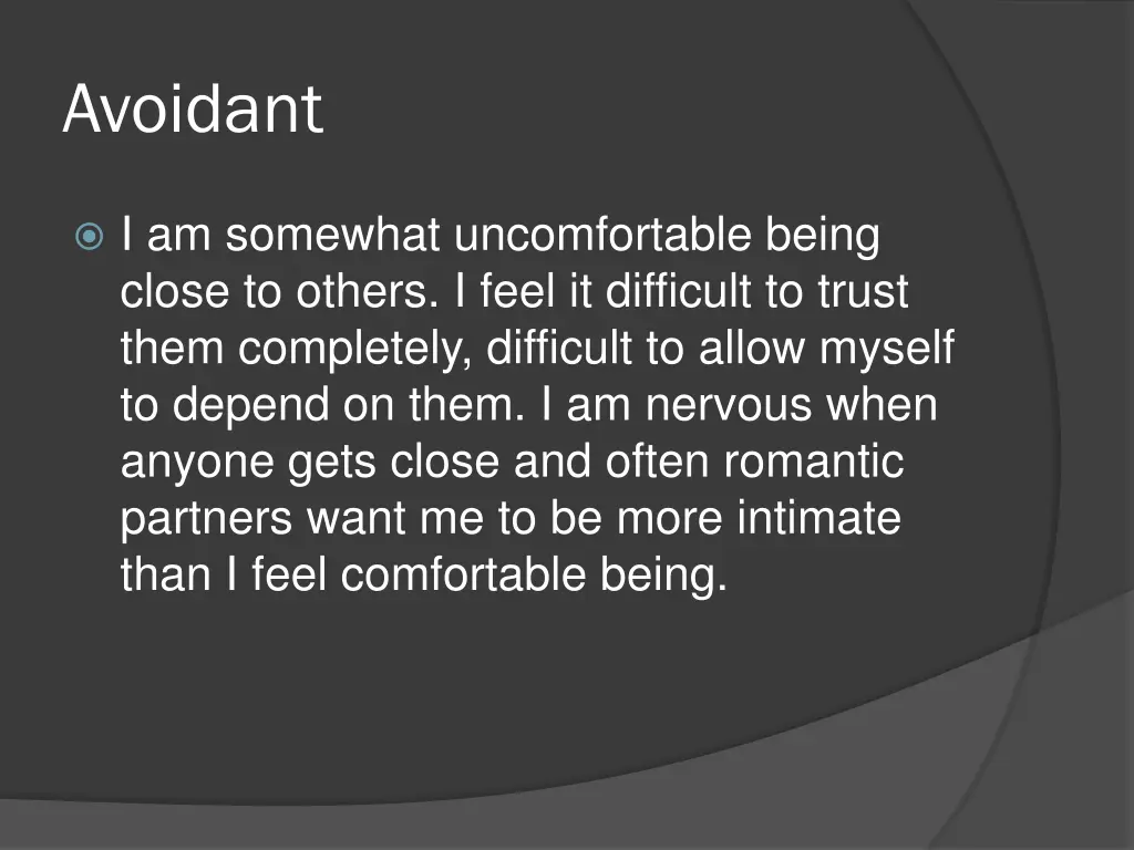 avoidant