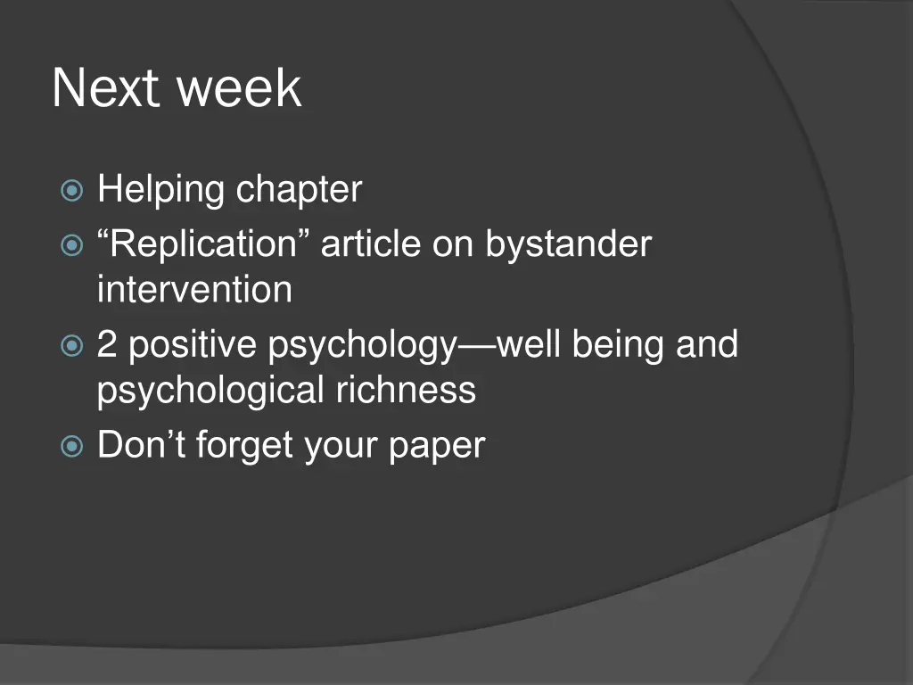 next week