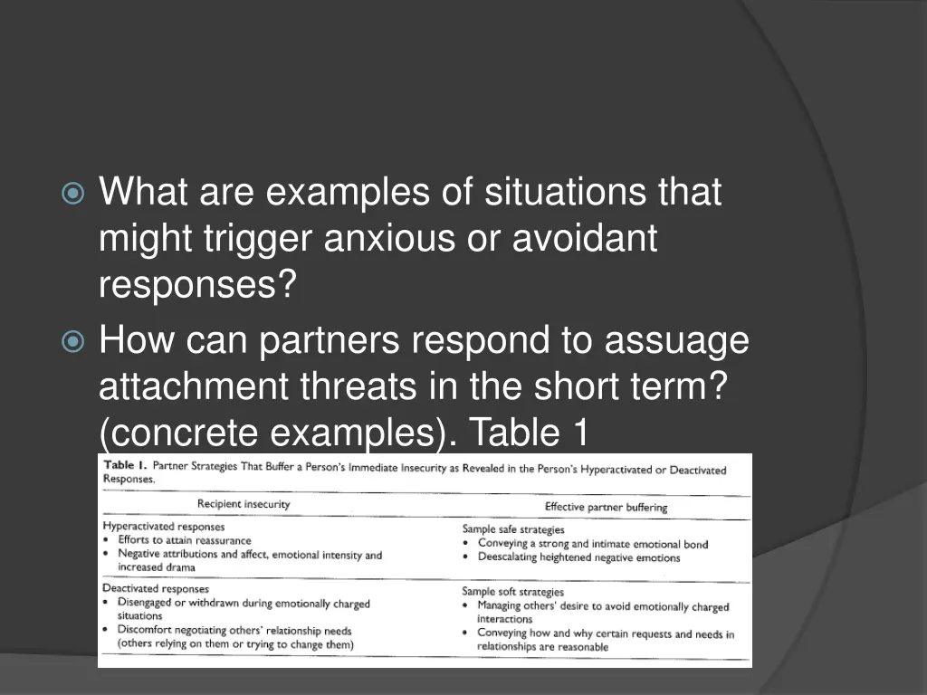 what are examples of situations that might