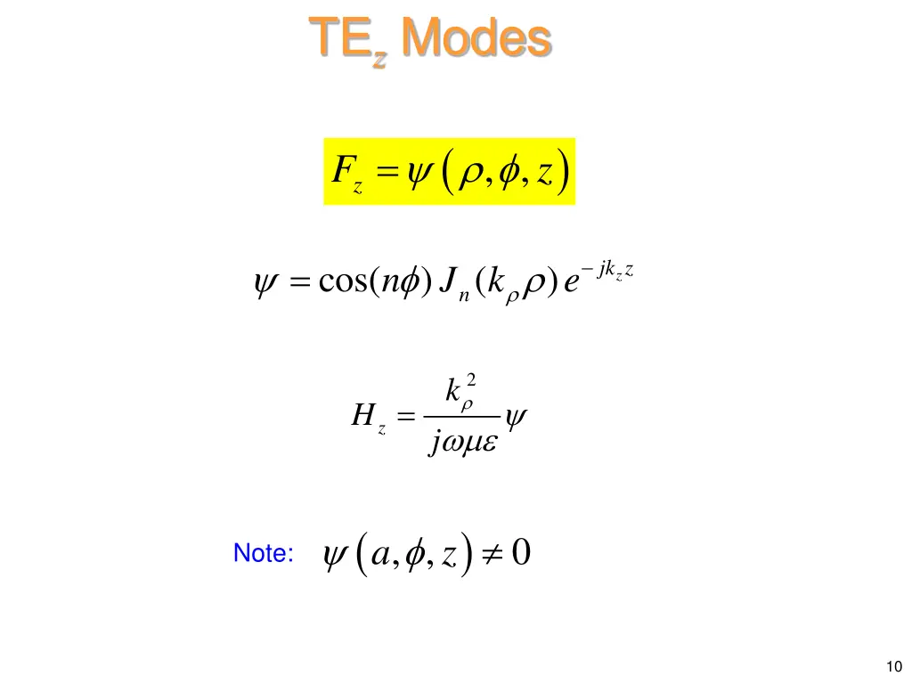 te z modes