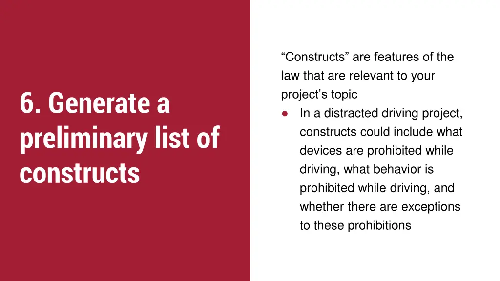 constructs are features of the law that