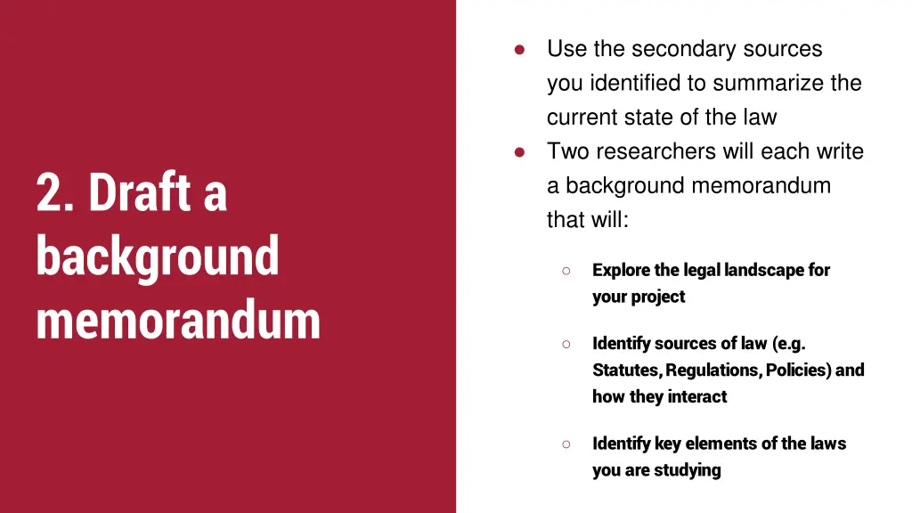 use the secondary sources you identified