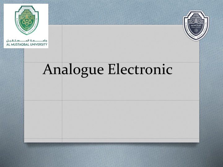 analogue electronic