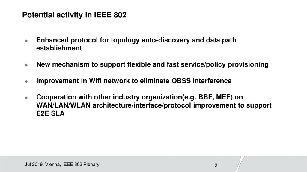 potential activity in ieee 802