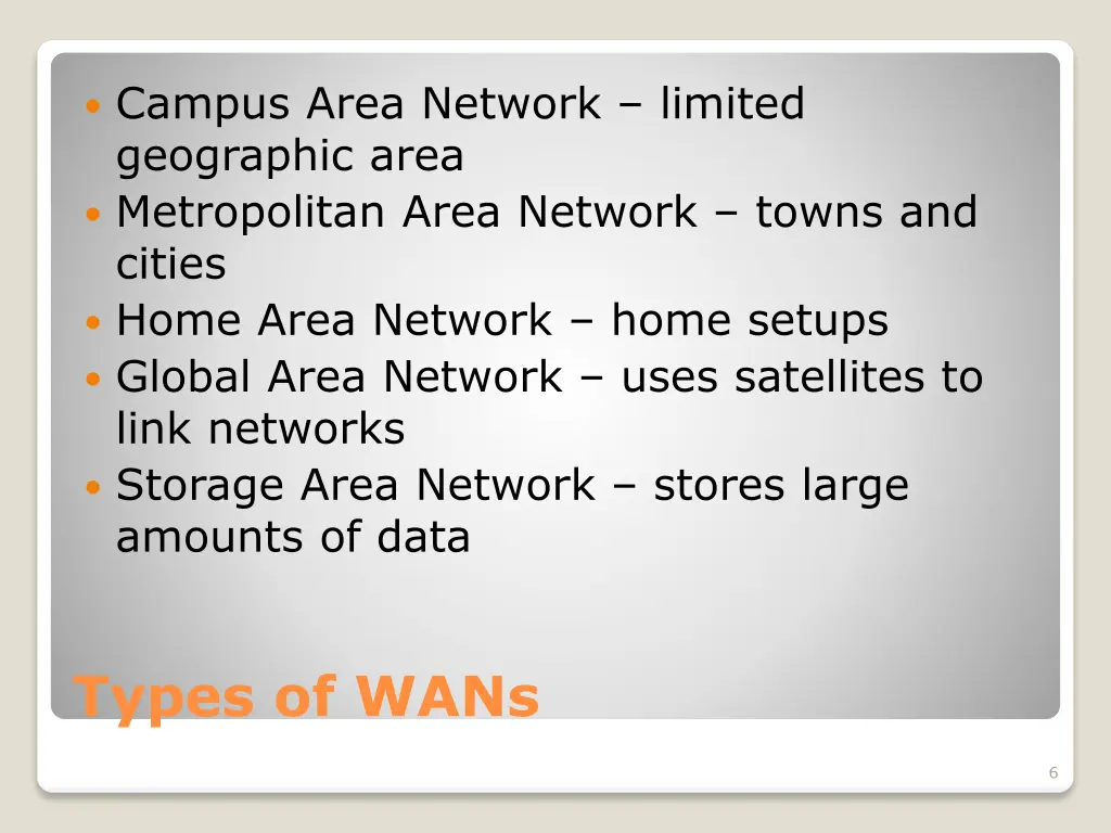 campus area network limited geographic area