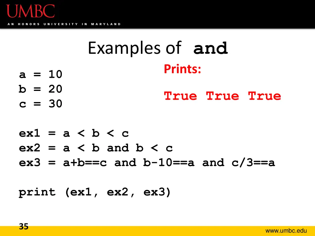 examples of and