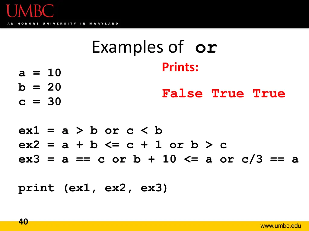 examples of or