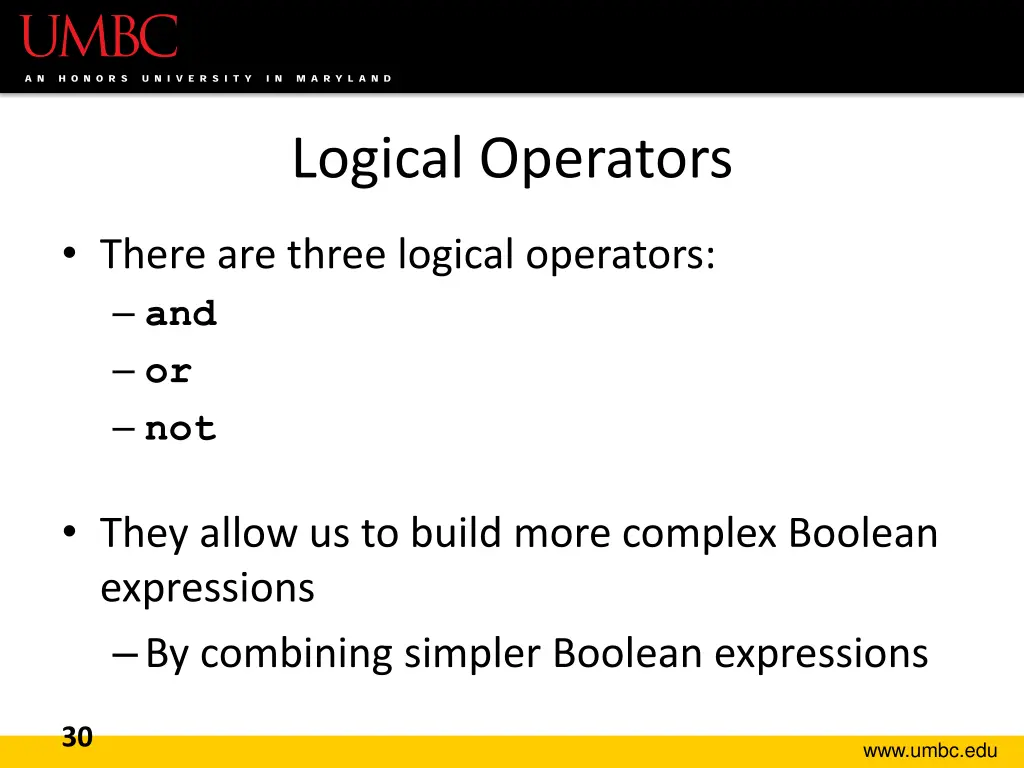 logical operators 1