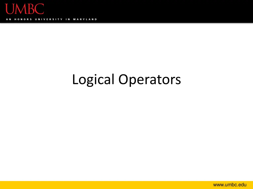 logical operators