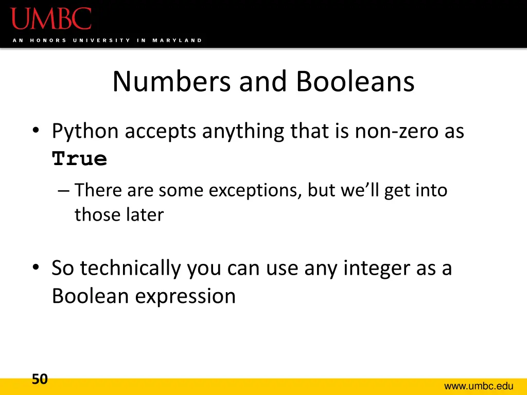 numbers and booleans
