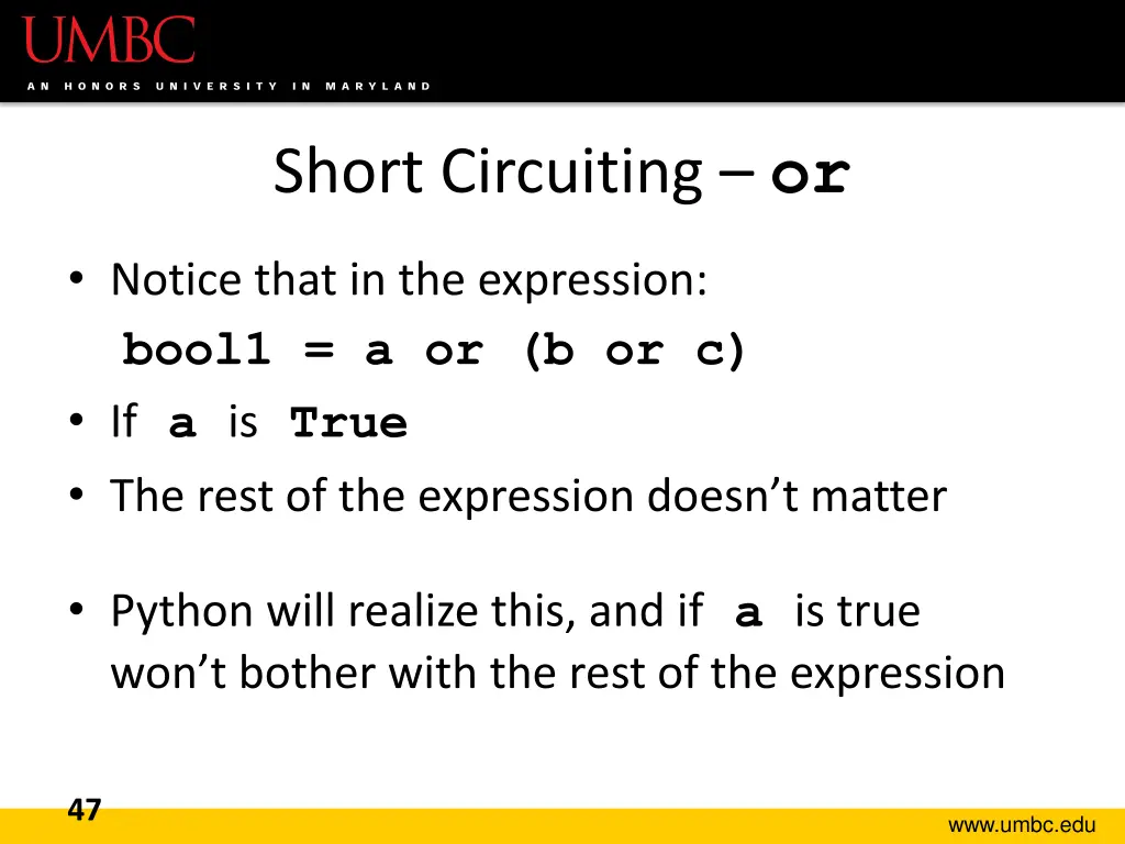 short circuiting or