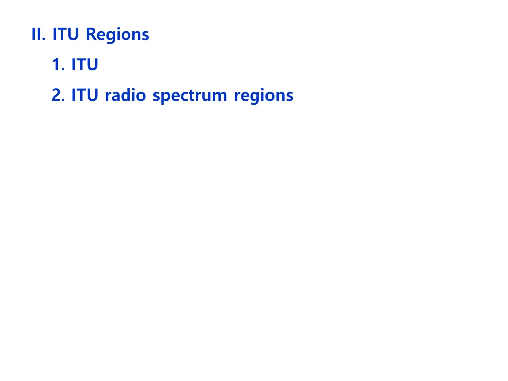 ii itu regions 1 itu 2 itu radio spectrum regions