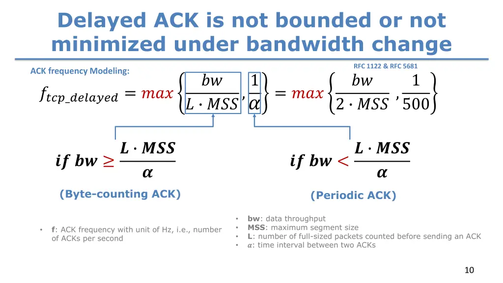 delayed ack is not bounded or not minimized under