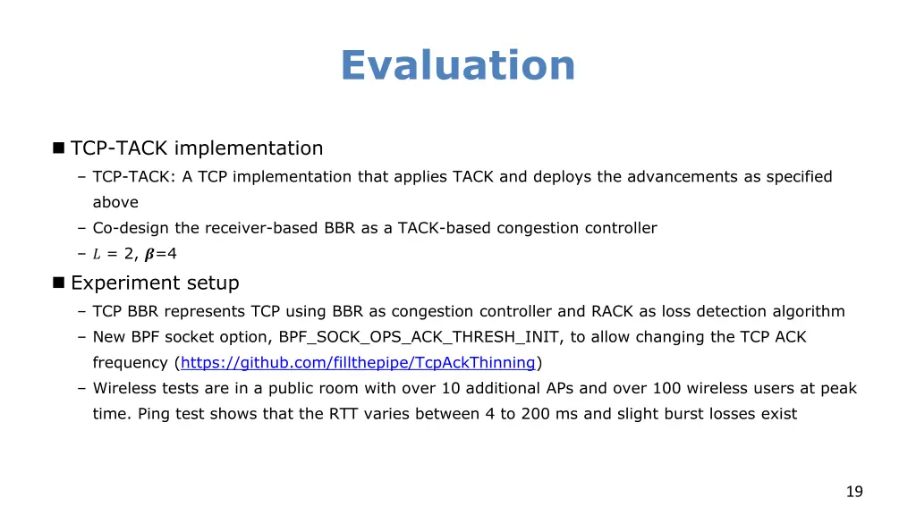 evaluation