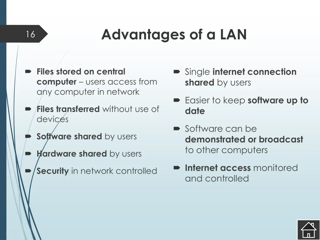 advantages of a lan