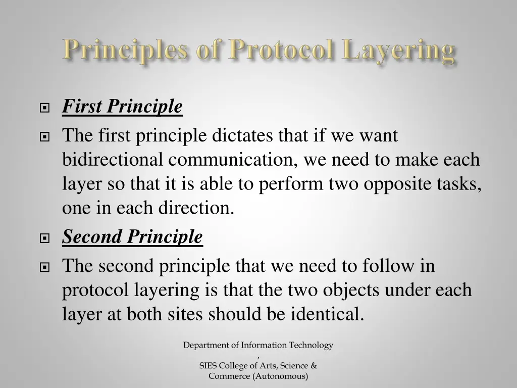 first principle the first principle dictates that