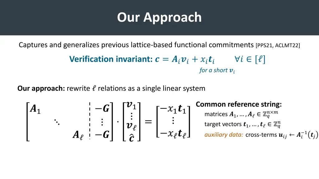 our approach 2