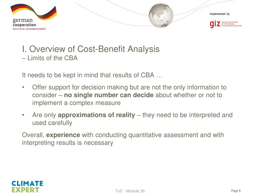i overview of cost benefit analysis limits