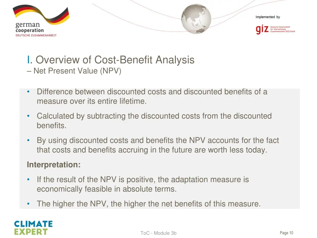 i overview of cost benefit analysis net present